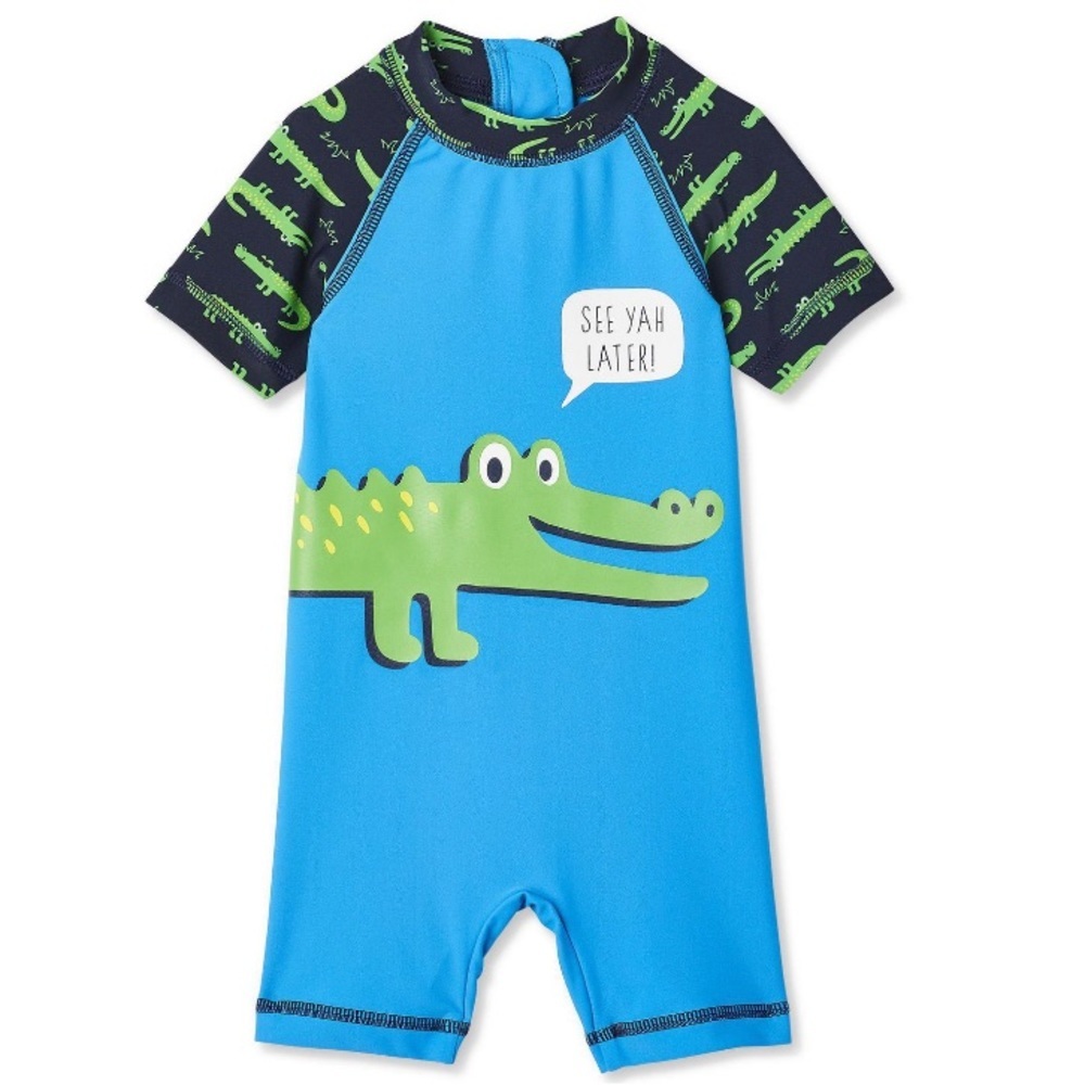 Swimmer beach wear suit - George baby boy 1-piece raglan rash guard
